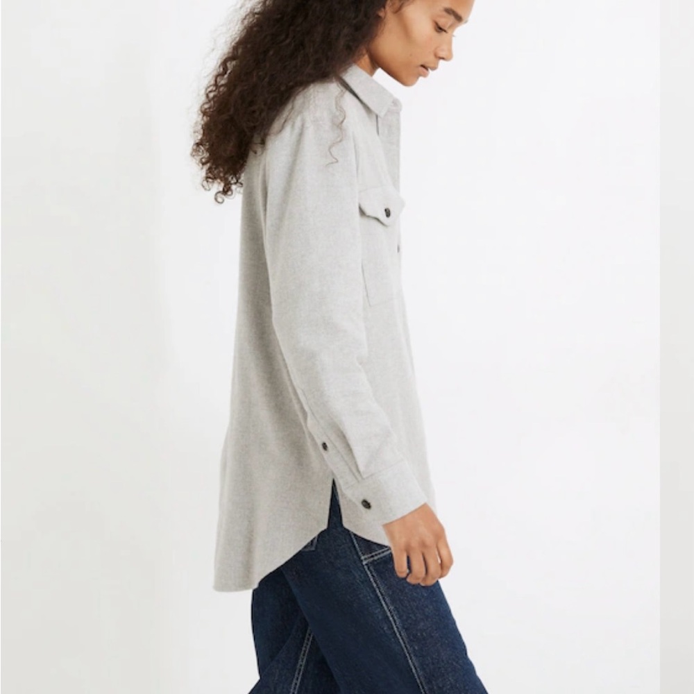 Madewell Size XXL Flannel Flap-Pocket Oversized Ex-Boyfriend Shirt - Picture 2 of 12